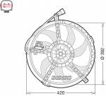 Ventilaator,mootorijahutus DENSO DER05009