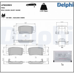 Piduriklotsi komplekt,ketaspidur DELPHI LP5039EV