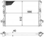 Radiaator,mootorijahutus MAHLE CR 1092 000P