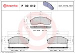 Piduriklotsi komplekt,ketaspidur BREMBO P 30 012