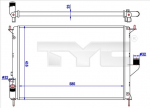 Radiaator,mootorijahutus TYC 728-0057