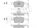 Piduriklotsi komplekt,ketaspidur METELLI 22-0348-0