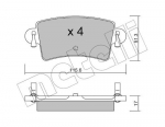 Piduriklotsi komplekt,ketaspidur METELLI 22-0546-0