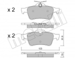 Piduriklotsi komplekt,ketaspidur METELLI 22-0337-3