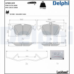 Piduriklotsi komplekt,ketaspidur DELPHI LP5011EV