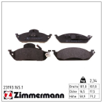 Piduriklotsi komplekt,ketaspidur ZIMMERMANN 23193.165.1