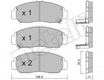 Piduriklotsi komplekt,ketaspidur METELLI 22-0462-0