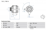 Generaator BOSCH 0 986 084 690