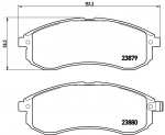 Piduriklotsi komplekt,ketaspidur BREMBO P 54 033