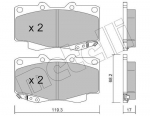 Piduriklotsi komplekt,ketaspidur METELLI 22-0129-1