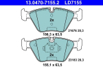 Piduriklotsi komplekt,ketaspidur ATE 13.0470-7155.2
