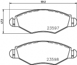 Piduriklotsi komplekt,ketaspidur HELLA 8DB 355 009-411