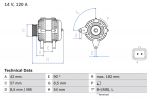 Generaator BOSCH 0 986 049 810