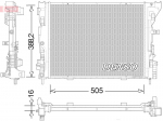 Radiaator,mootorijahutus DENSO DRM23035