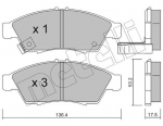 Piduriklotsi komplekt,ketaspidur METELLI 22-0437-0
