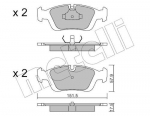 Piduriklotsi komplekt,ketaspidur METELLI 22-0124-0