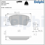Piduriklotsi komplekt,ketaspidur DELPHI LP3551