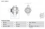Generaator BOSCH 0 986 082 050