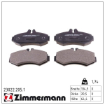 Piduriklotsi komplekt,ketaspidur ZIMMERMANN 23022.205.1