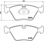 Piduriklotsi komplekt,ketaspidur BREMBO P 06 042
