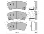 Piduriklotsi komplekt,ketaspidur METELLI 22-0277-0