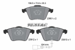 Piduriklotsi komplekt,ketaspidur TEXTAR 2380101