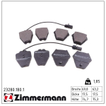 Piduriklotsi komplekt,ketaspidur ZIMMERMANN 23280.180.1