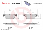 Piduriklotsi komplekt,ketaspidur BREMBO P50102NX