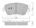 Piduriklotsi komplekt,ketaspidur METELLI 22-0485-0
