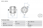 Generaator BOSCH 0 986 080 060