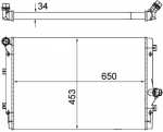 Radiaator,mootorijahutus MAHLE CR 1539 002S