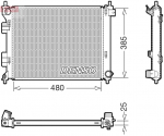 Radiaator,mootorijahutus DENSO DRM41034