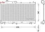 Radiaator,mootorijahutus DENSO DRM36021