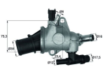 Termostaat,Jahutusvedelik MAHLE TI 142 83