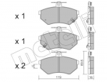 Piduriklotsi komplekt,ketaspidur METELLI 22-0050-5