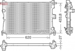 Radiaator,mootorijahutus DENSO DRM09179