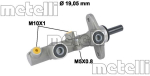 Peapiduri silinder METELLI 05-0813