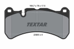 Piduriklotsi komplekt,ketaspidur TEXTAR 2395501