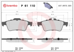 Piduriklotsi komplekt,ketaspidur BREMBO P 61 110