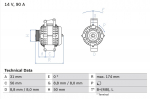 Generaator BOSCH 0 986 042 530