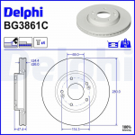 Piduriketas DELPHI BG3861C