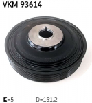 Rihmaratas,v&auml;ntv&otilde;ll SKF VKM 93614