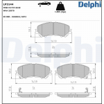 Piduriklotsi komplekt,ketaspidur DELPHI LP3144