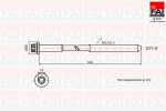 Klapikaanekruvikomplekt FAI AutoParts B1616