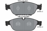 Piduriklotsi komplekt,ketaspidur TEXTAR 2515802
