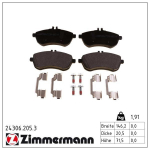 Piduriklotsi komplekt,ketaspidur ZIMMERMANN 24306.205.3