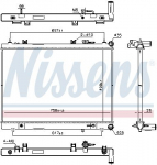 Radiaator,mootorijahutus NISSENS 606308