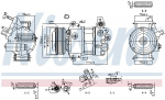 Kompressor,kliimaseade NISSENS 890786