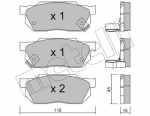 Piduriklotsi komplekt,ketaspidur METELLI 22-0247-1