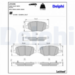 Piduriklotsi komplekt,ketaspidur DELPHI LP3296